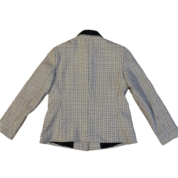 Lafayette 148 Tweed Leather Collar Jacket Size 14 - Picture 4 of 7